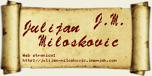 Julijan Milošković vizit kartica